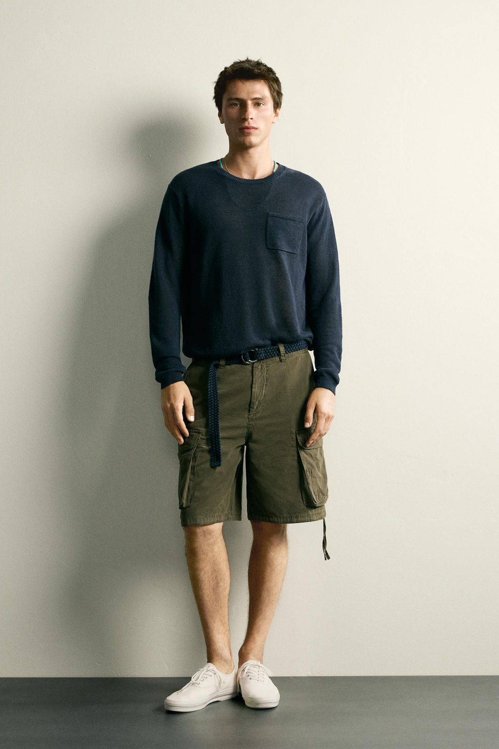 BERMUDA CARGO REGULAR FIT TRABILLAS / Khaki