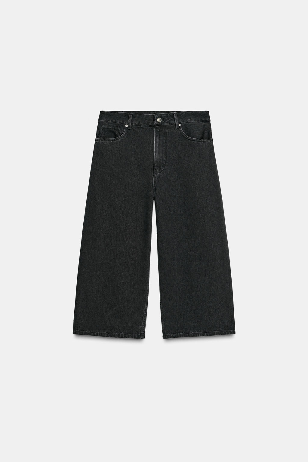 TRF MID-WAIST DENIM JORTS BERMUDA SHORTS - Zara фото 8