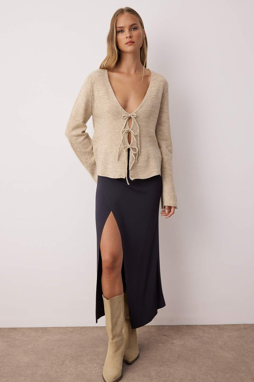 Vizon V Yaka Yumusak Dokulu Triko H?rka TWOAW26HI00043 - Trendyolmilla фото 2