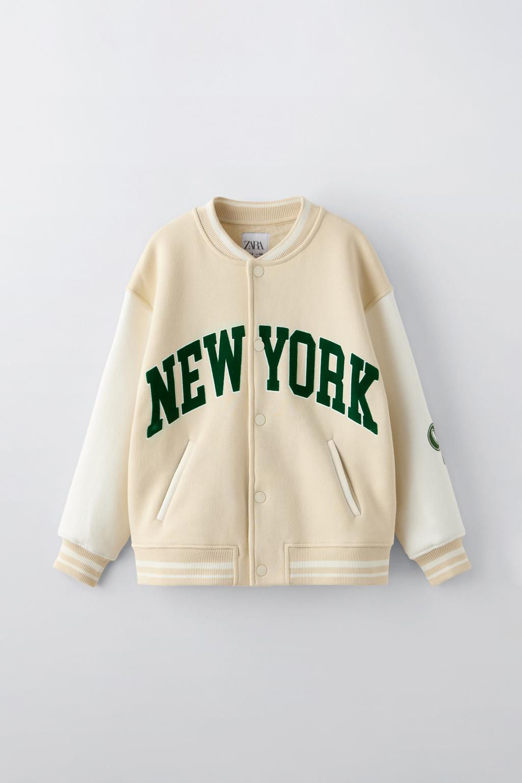 NEW YORK SLOGANLI KOLEJ BOMBER CEKET