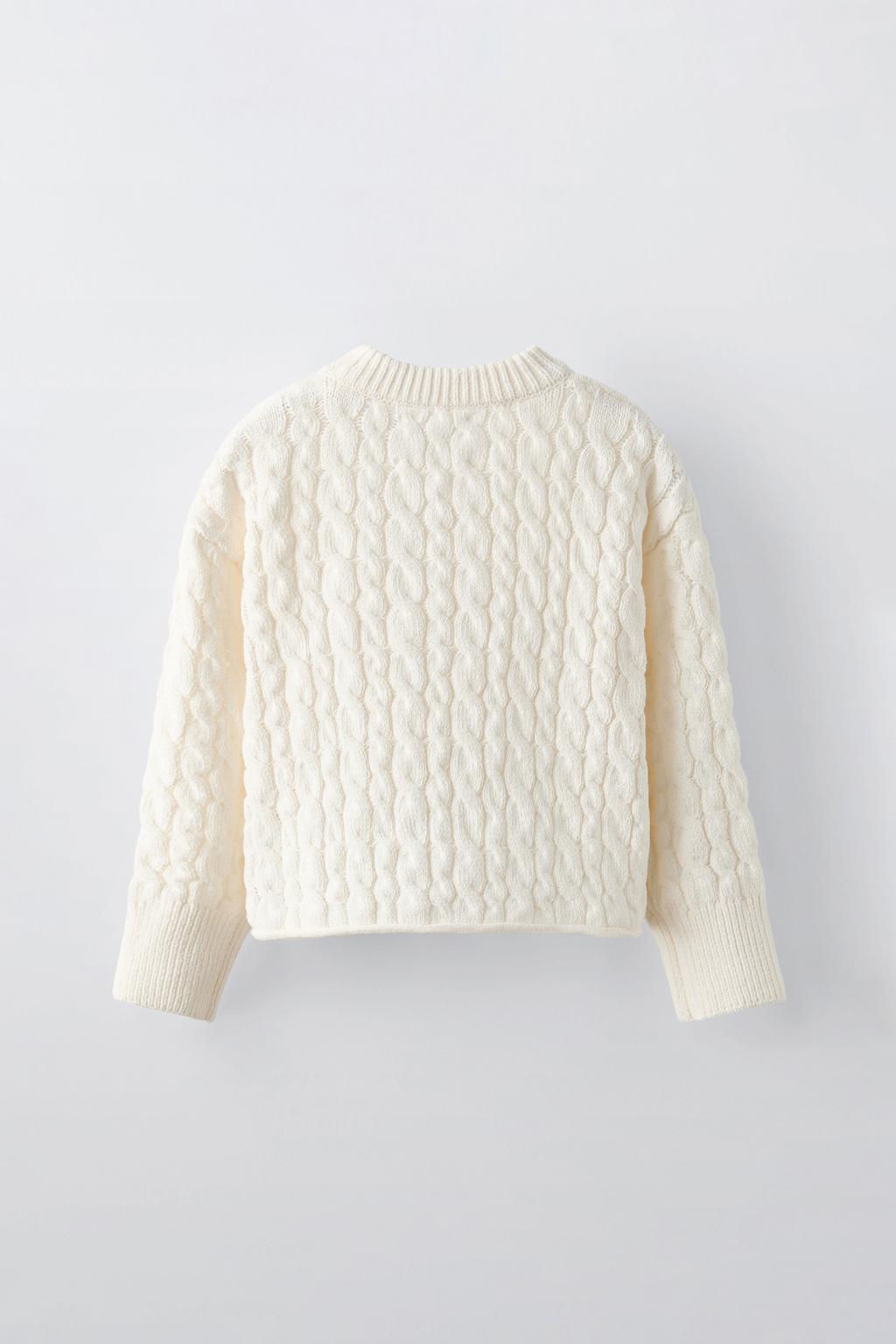 CABLE-KNIT CHENILLE SWEATER - Zara фото 7