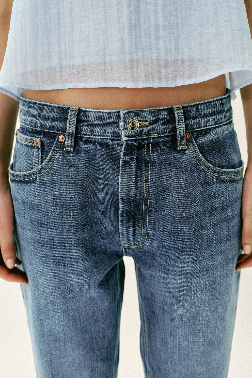 JEANS Z1975 SLIM TIRO ALTO / Azul - Zara фото 4