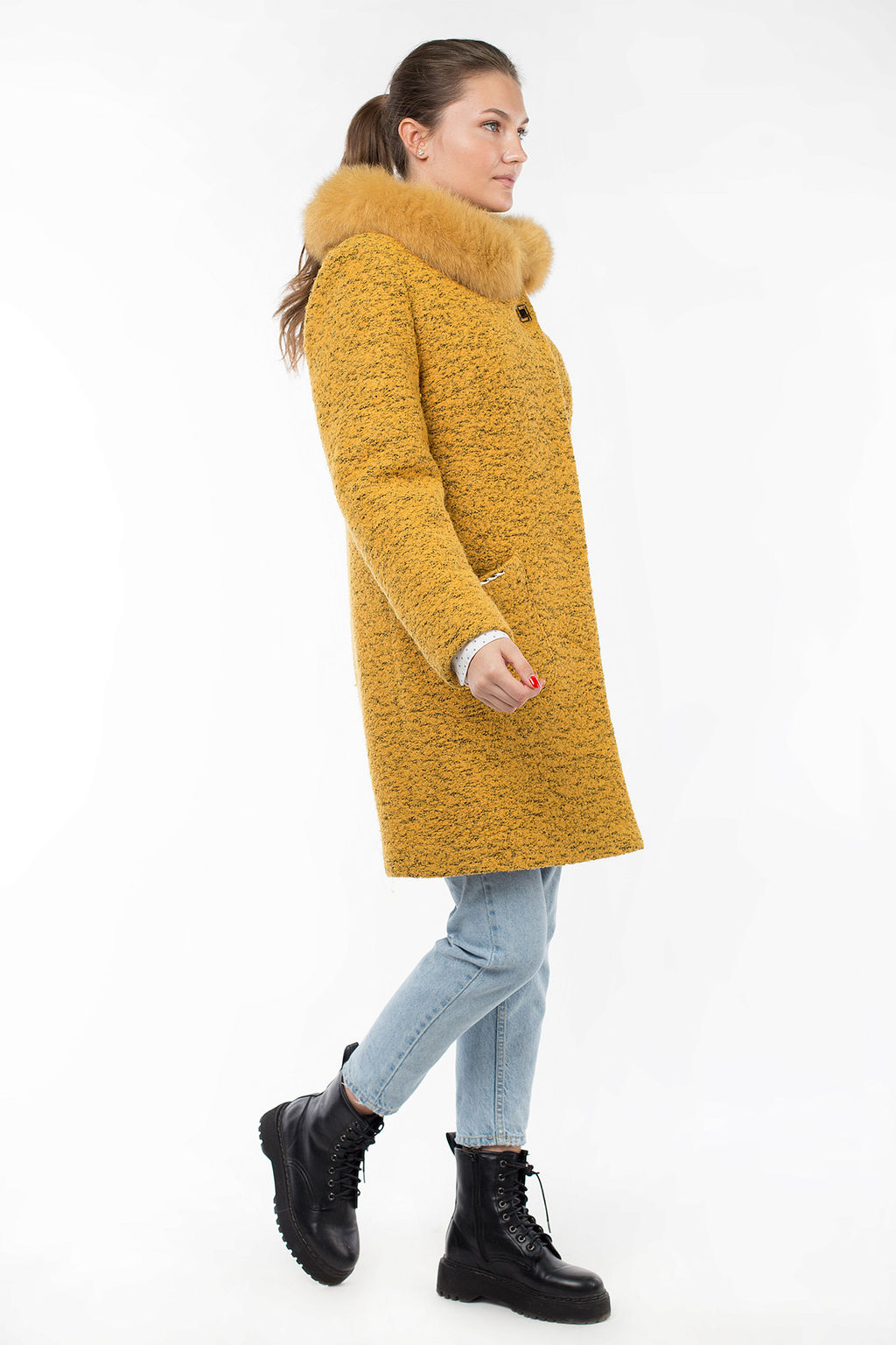 02-1734 Пальто женское утепленное - Империя пальто фото 4