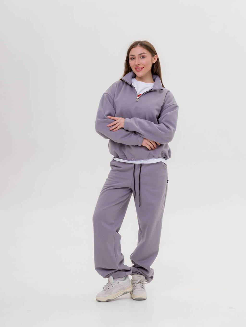 С НАЧЁСОМ костюм-трансформер с утяжками футер 3х нитка - Knitka wear фото 9