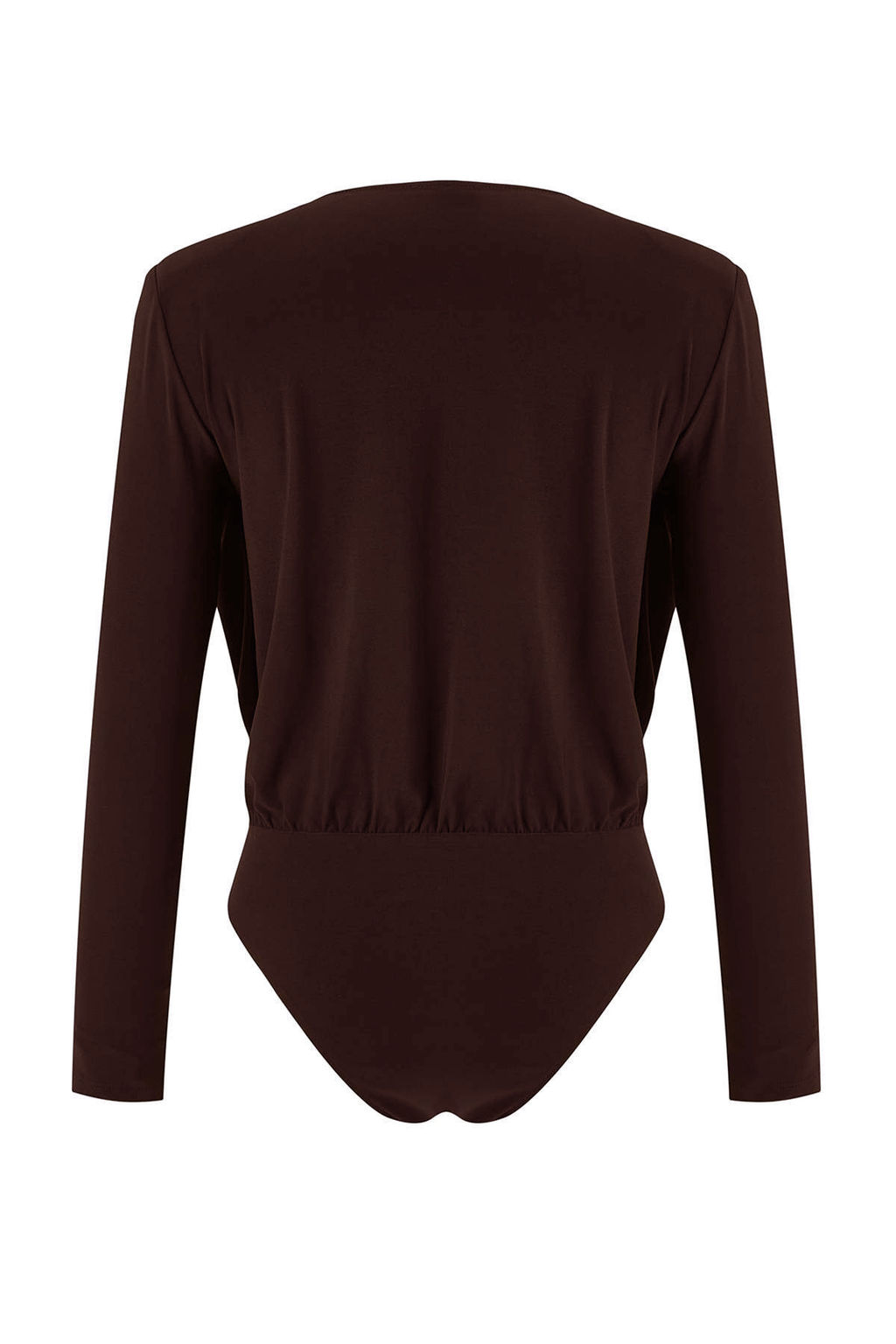 Kahverengi Duz Kruvaze Uzun Orme Sandy Y?lbas? Body TPRAW26BD00029