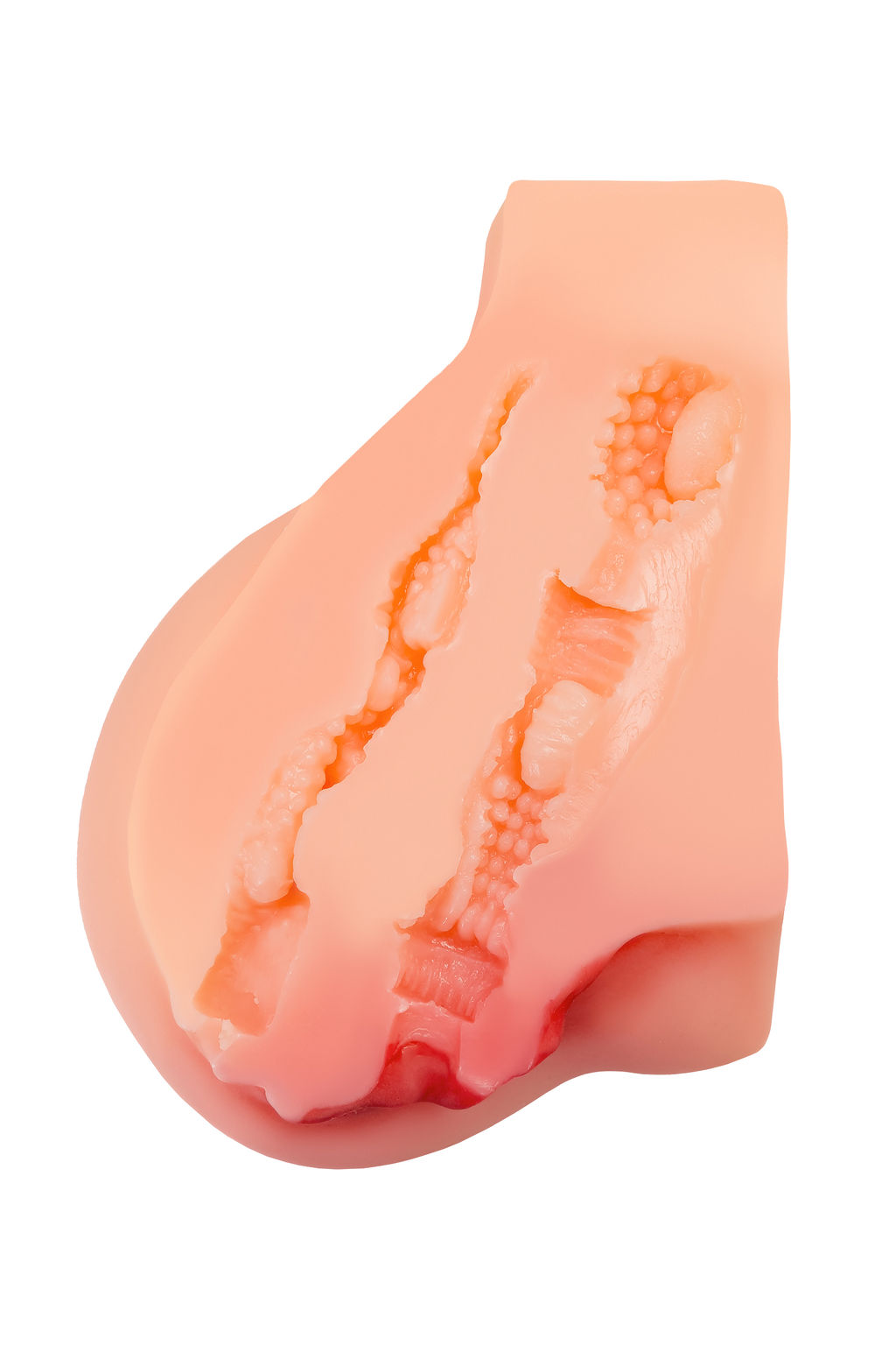 Мастурбатор реалистичный в форме попки, с 2 любовными входами, ТPE, телесный, 1 кг (в белой коробке