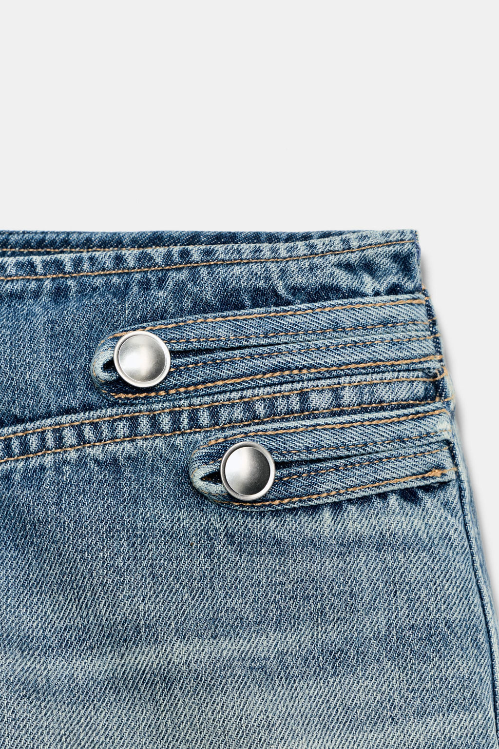 SHORTS MINI DENIM TRF TIRO BAJO / Azul - Zara фото 7