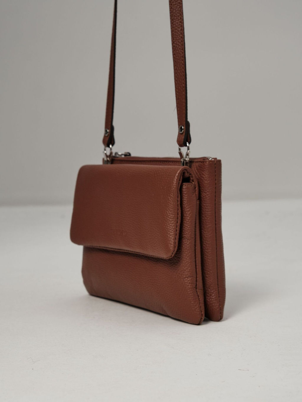 Сумка кожаная на плечо кросс-боди Deboro 31069 коппер