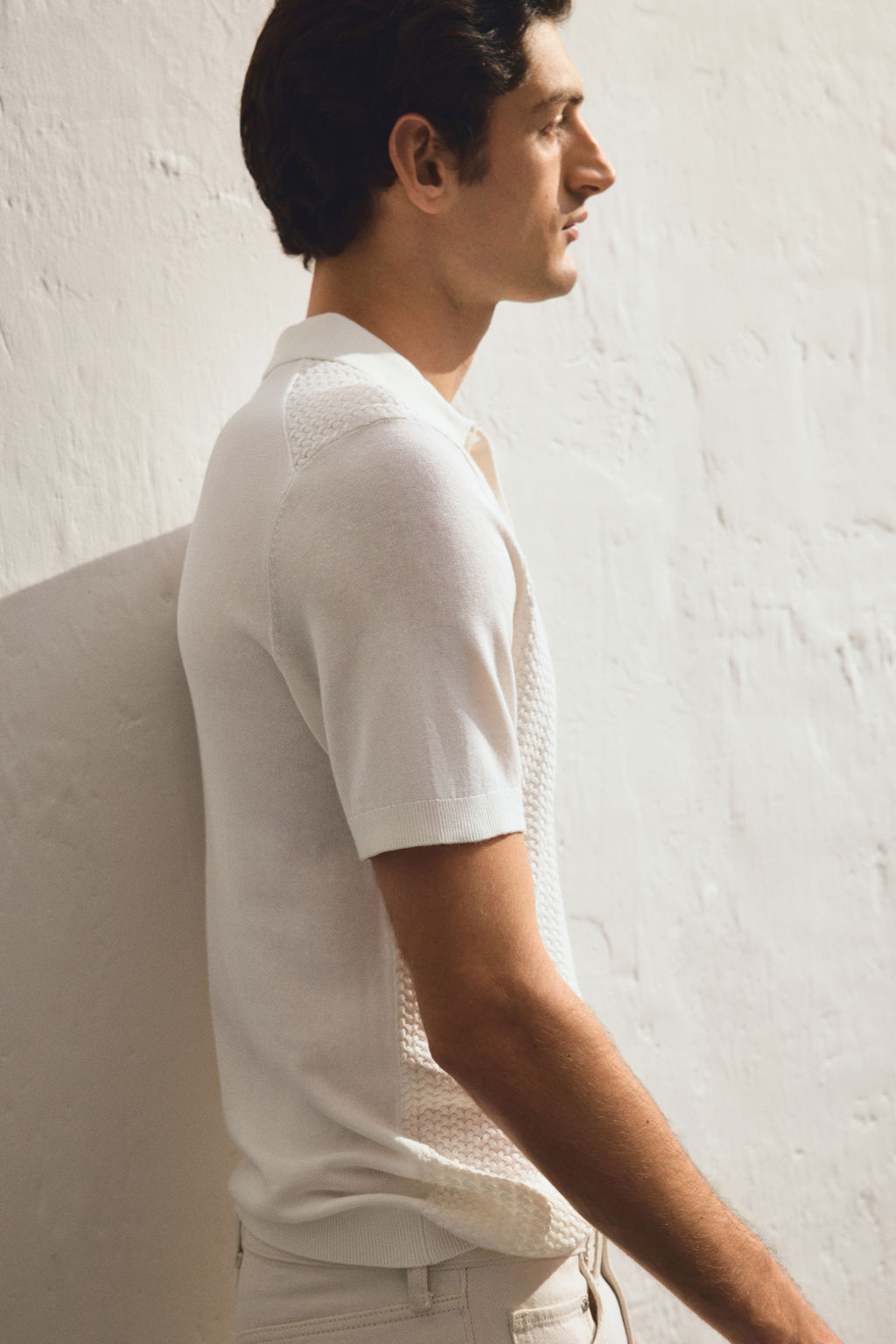 Polo en punto trenzado Slim Fit - H&m фото 5