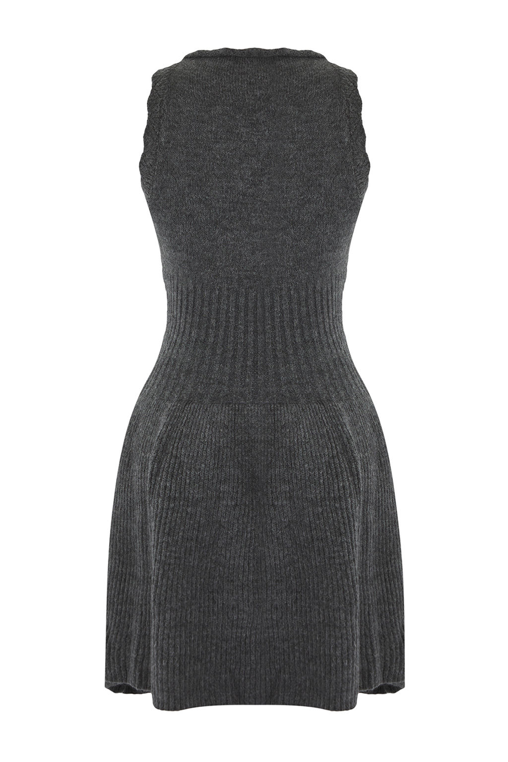 Limited Edtion Antrasit Duz K?sa / Mini Triko Elbise TWOAW26EL00103 - Trendyolmilla фото 6