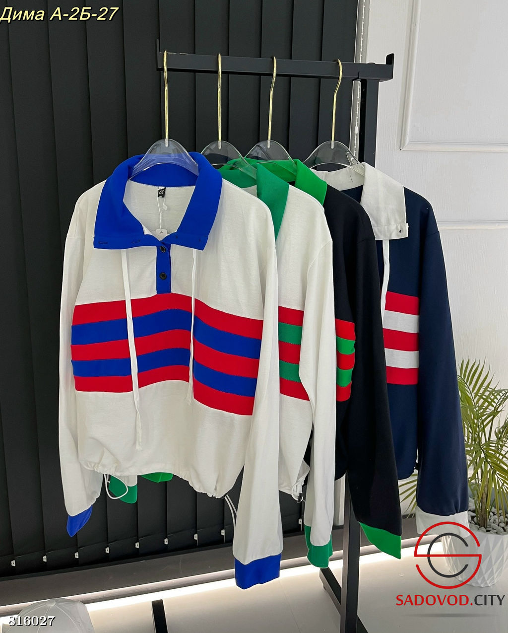 Кофта женская поло на пуговицах - Bruno фото 5