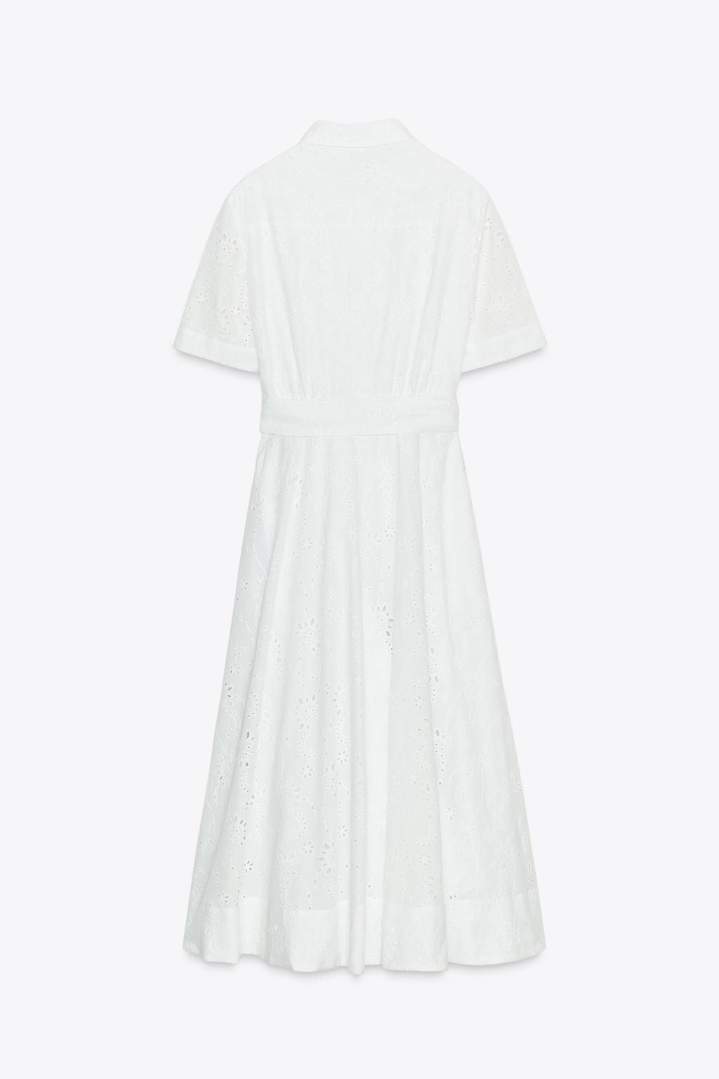 ZW COLLECTION EMBROIDERED SHIRT DRESS - Zara фото 9