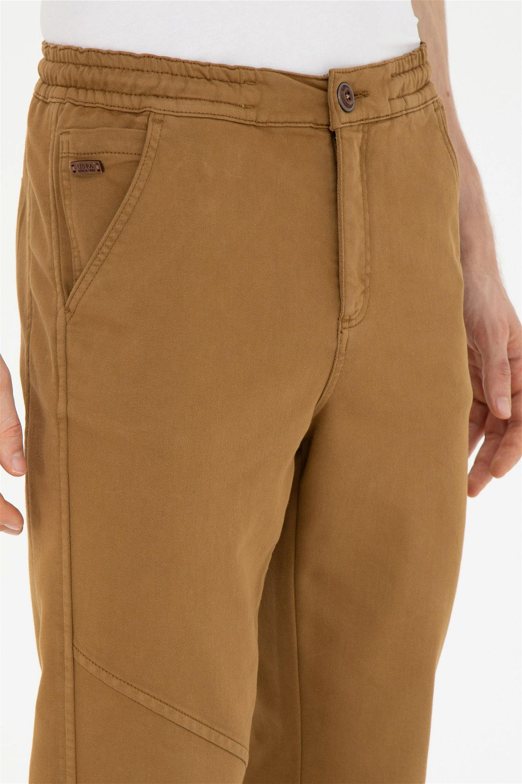Мужские брюки из плотной ткани светло-хаки - U.s. polo assn фото 5