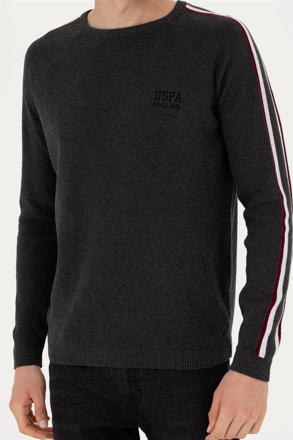 Мужской свитер антрацитового меланжа - U.s. polo assn фото 13