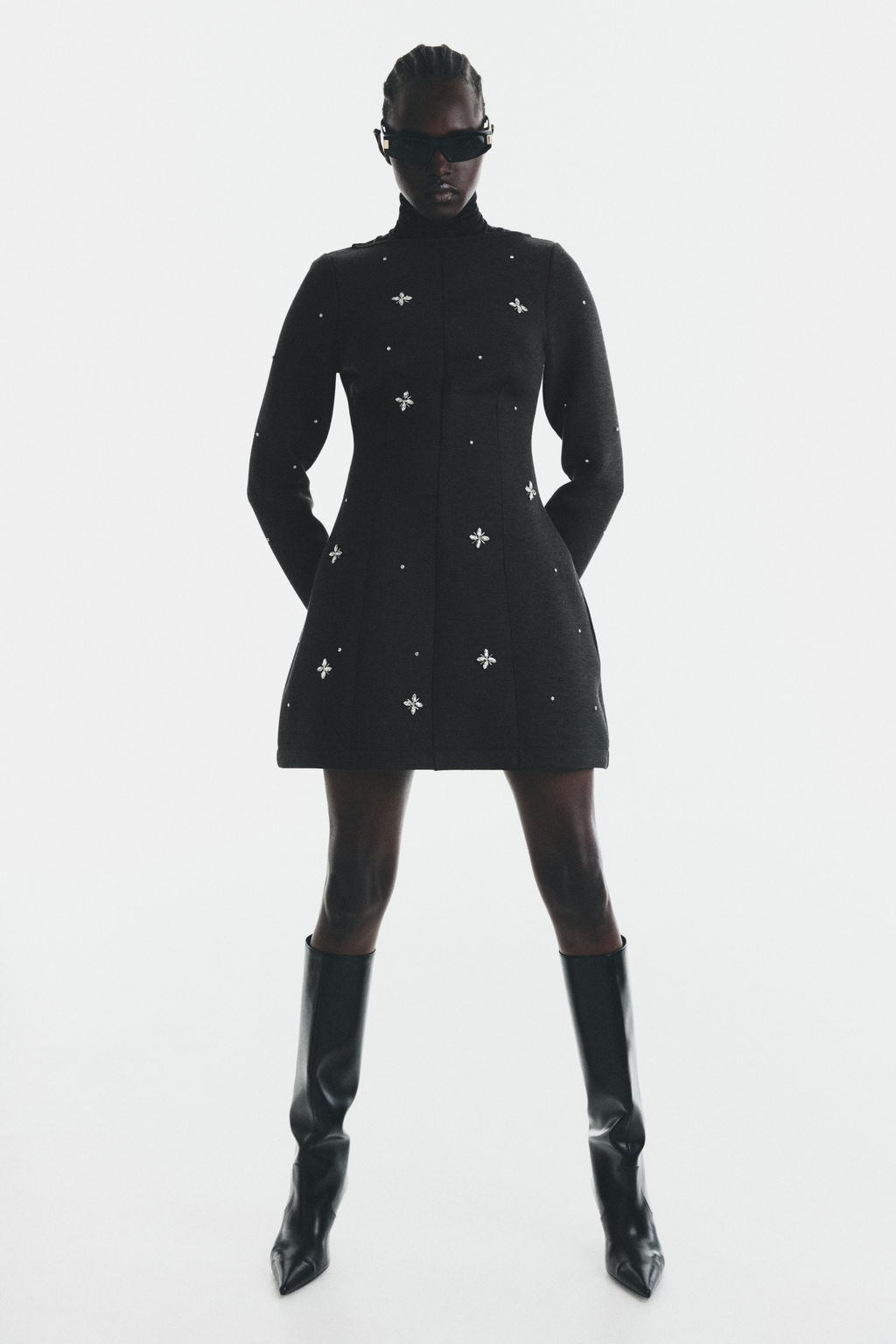 Vestido efecto neopreno con strass - H&m фото 3