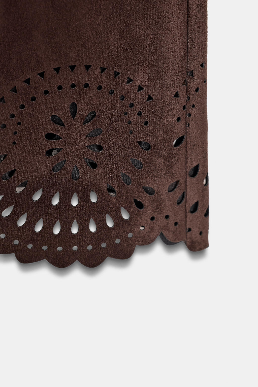 SUEDE-EFFECT CULOTTES WITH LASER-CUT HEM - Zara фото 8