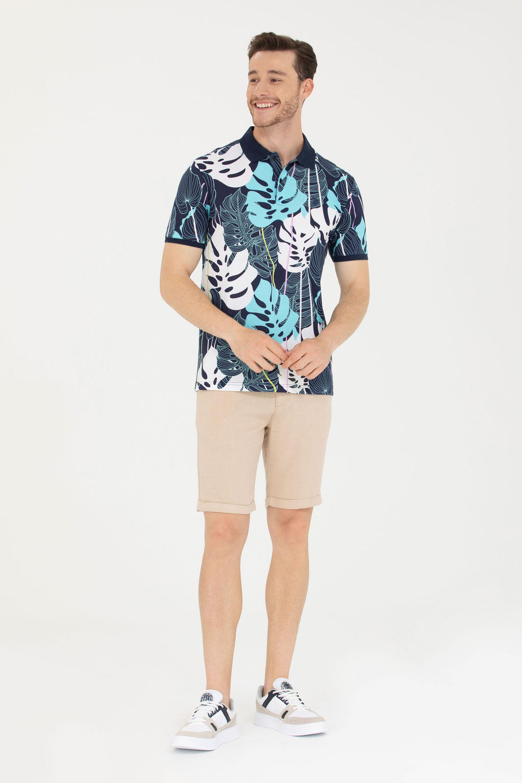 U. S. Polo Assn Мужская темно-синяя футболка с воротником-поло - U.s. polo assn фото 11