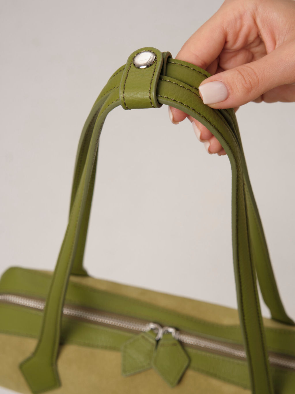 Женская сумка багет Deboro 31129 зеленый бамбук