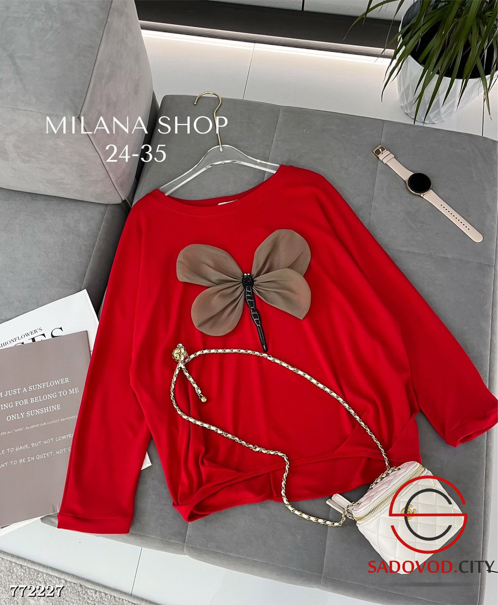 Жеснкая блузка с апликацией - Zum ming фото 7