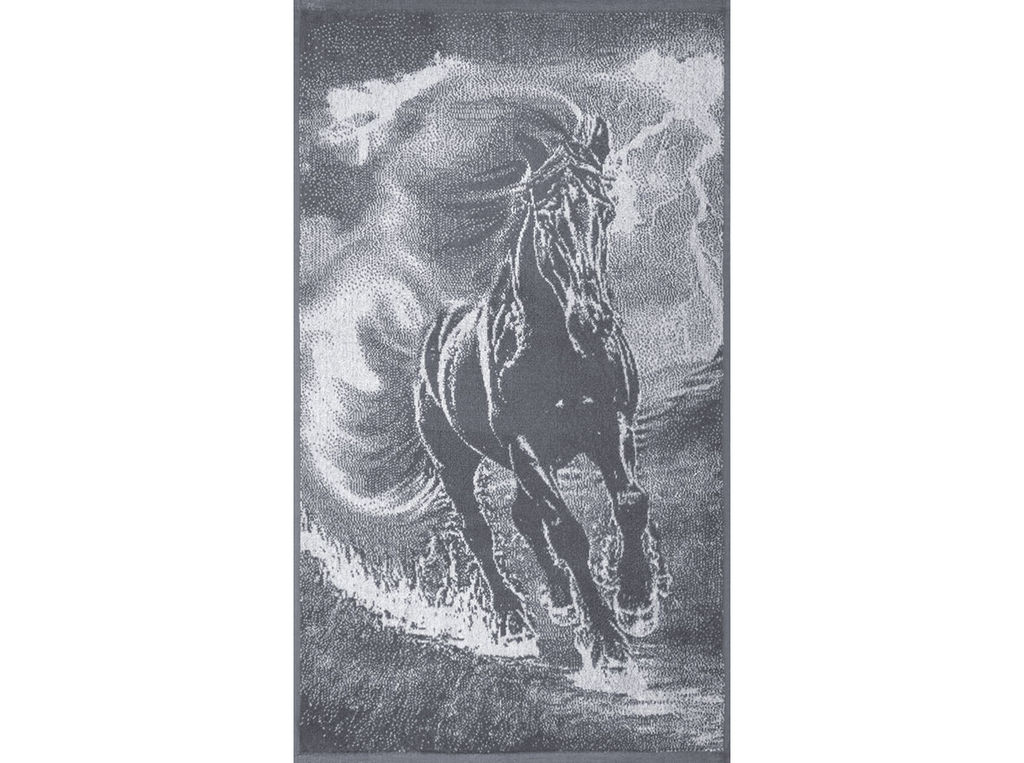 Полотенце махровое 6с103.412ж1 Огненная лошадь(графит5) 50х90см