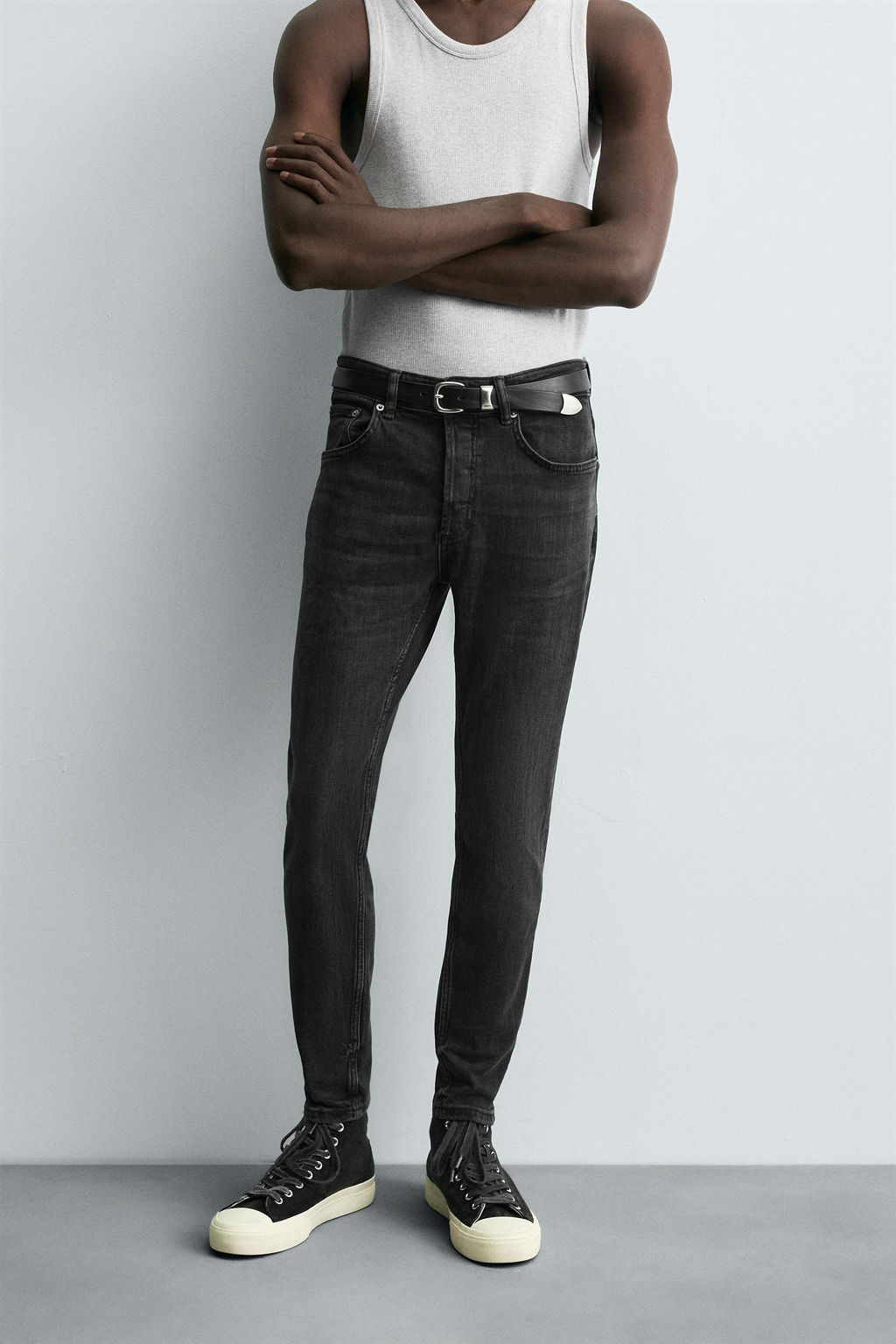 JEANS SKINNY CROPPED FIT / Carb?n - Zara фото 2