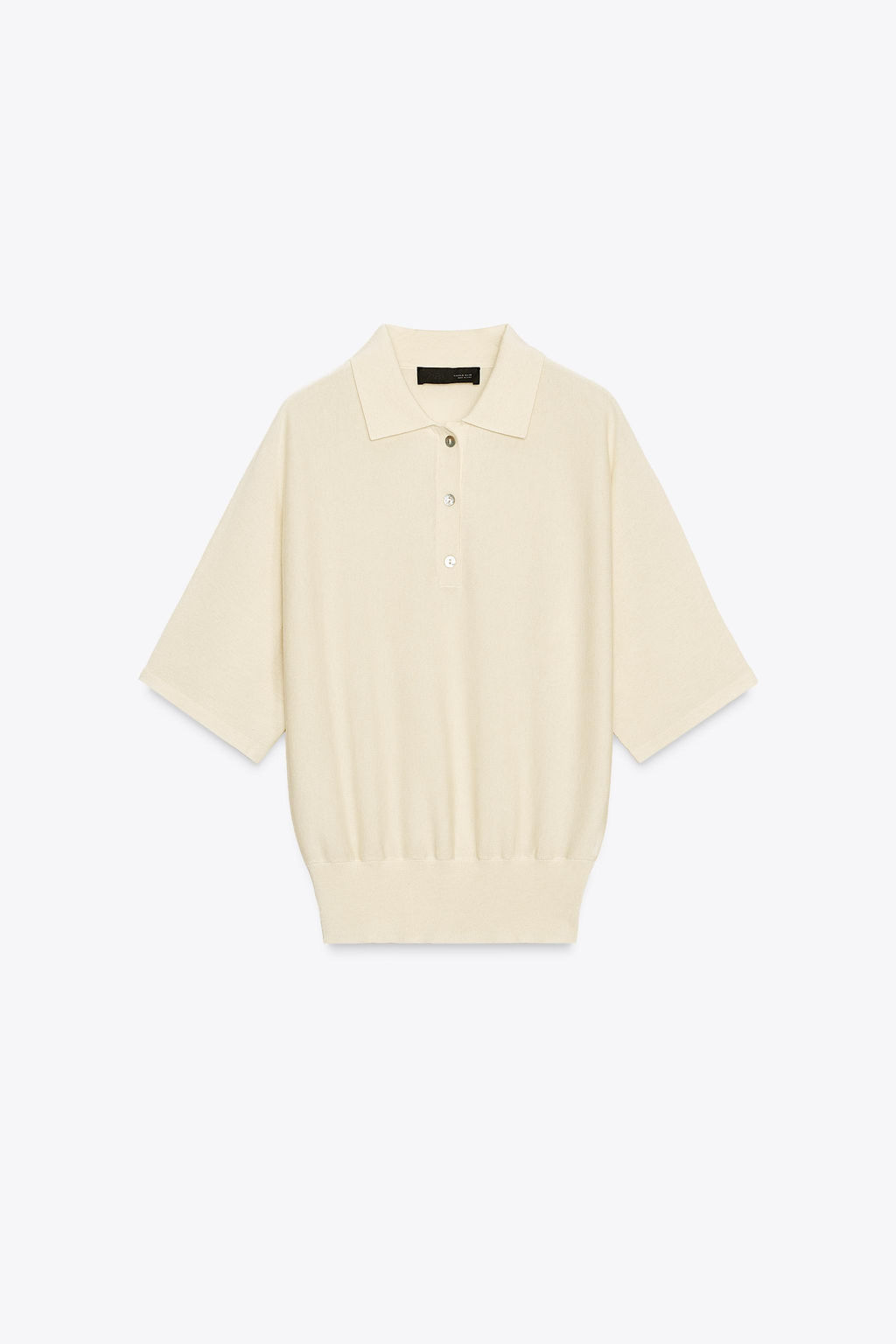 SHORT SLEEVE KNITTED POLO TOP - Zara фото 10