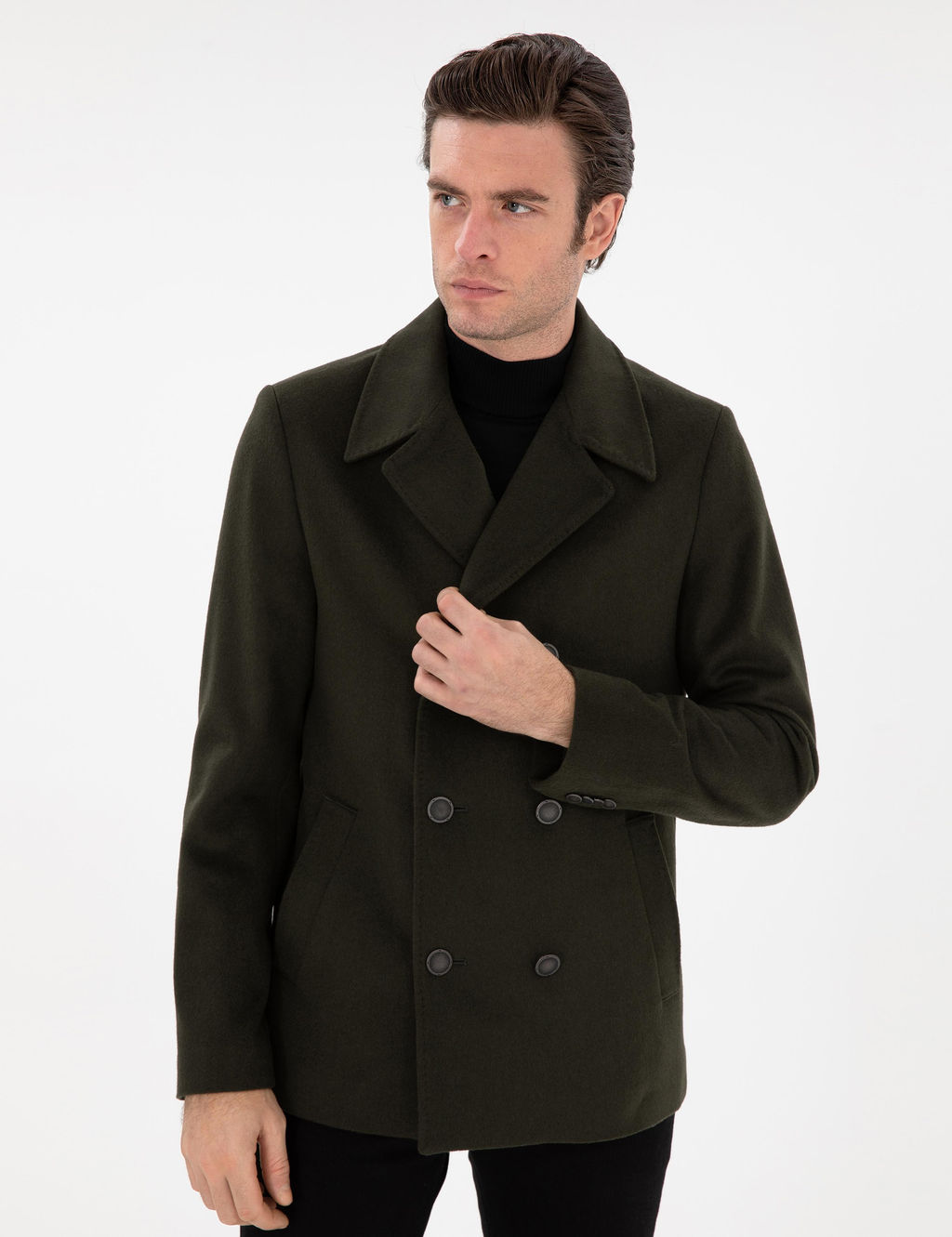 Haki Slim Fit Stamp Pate