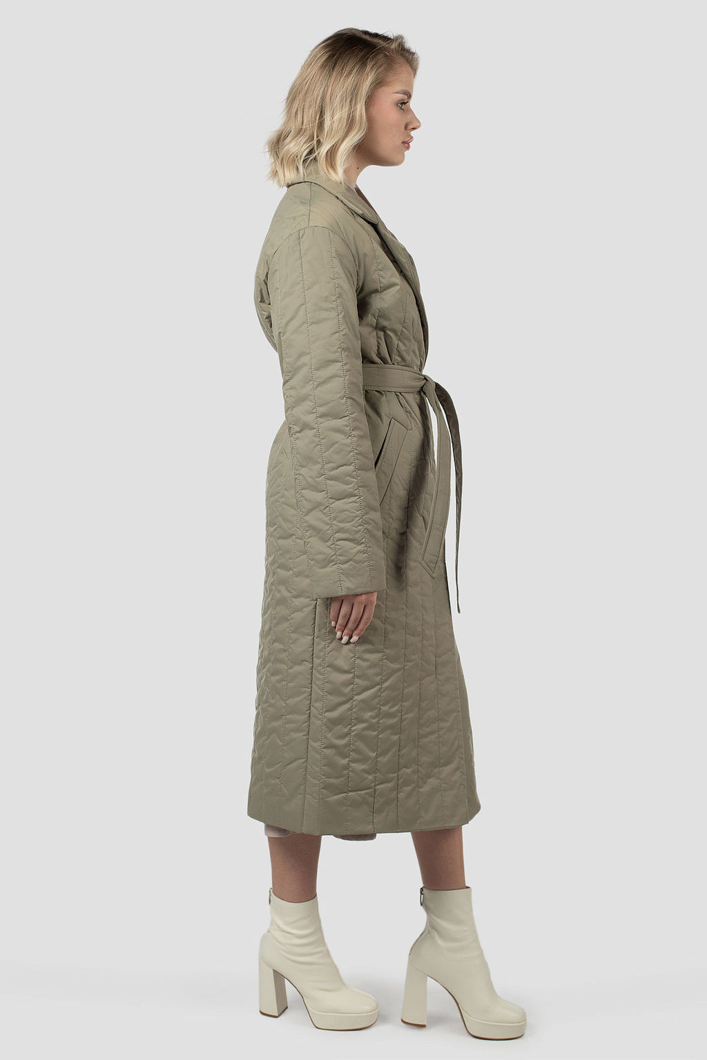 Пальто женское демисезонное (пояс) - El podio фото 5