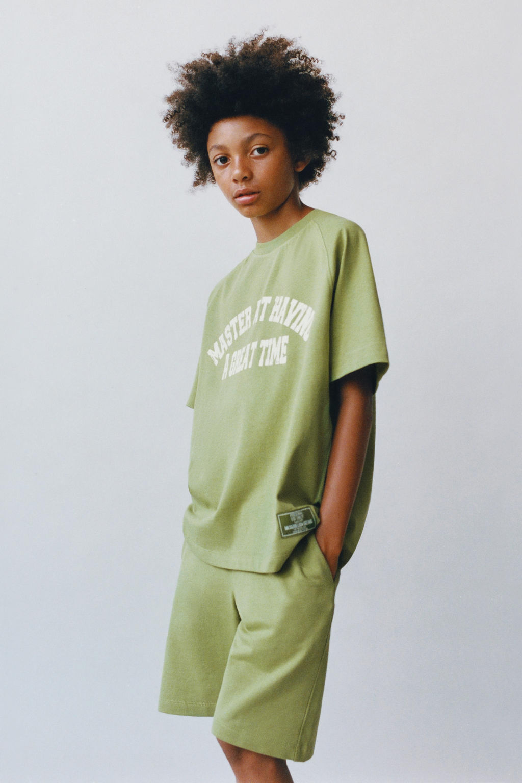 SLOGAN PRINT T-SHIRT AND BERMUDA SHORTS SET - Zara фото 9