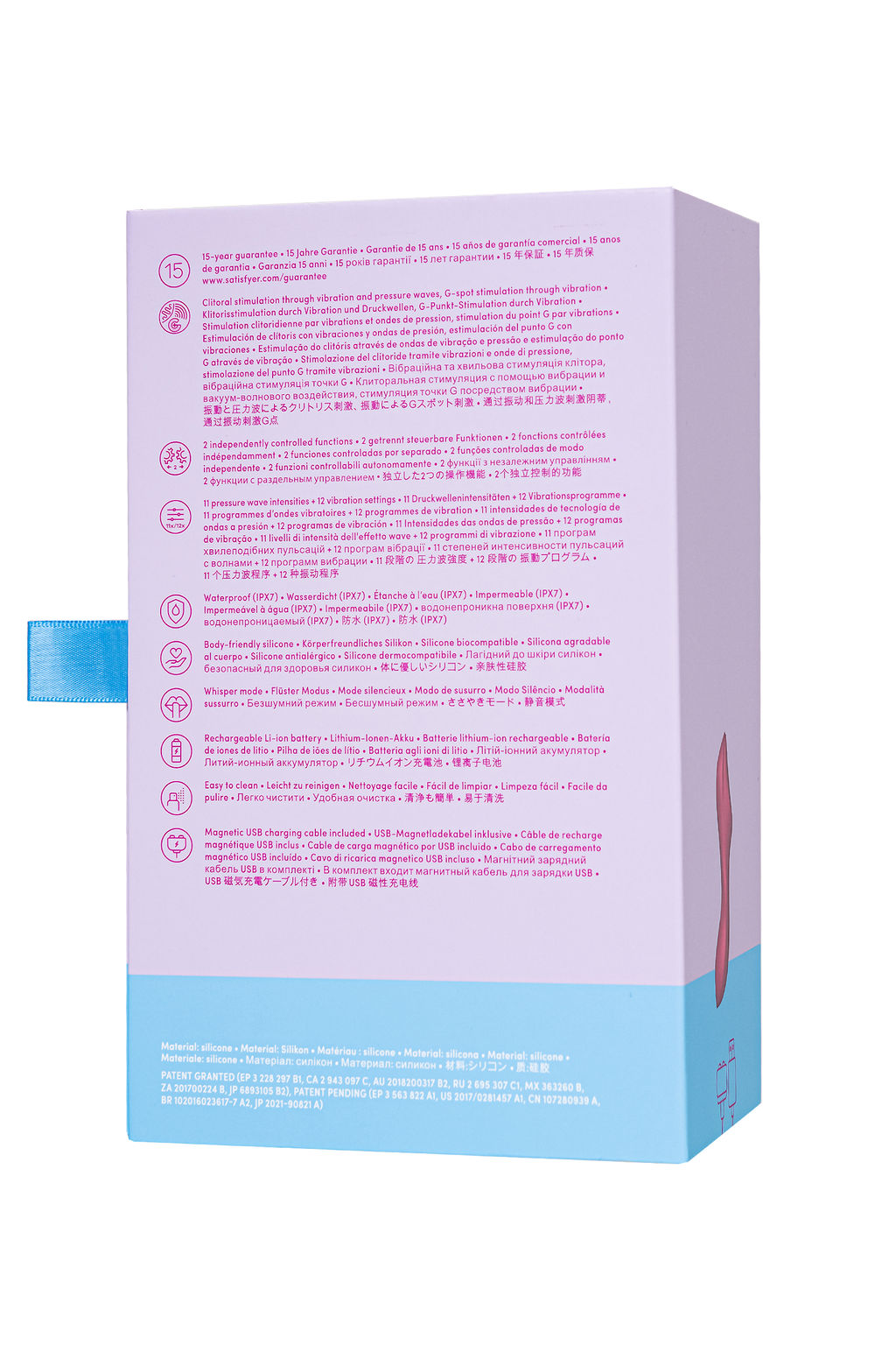 Вакуум-волновой бесконтактный стимулятор клитора Satisfyer Curvy Trinity 3, силикон, красный  фото 10