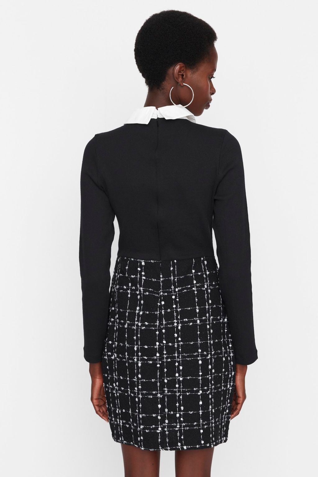 Siyah Tuvit Dokuma Elbise TWOAW21EL0454