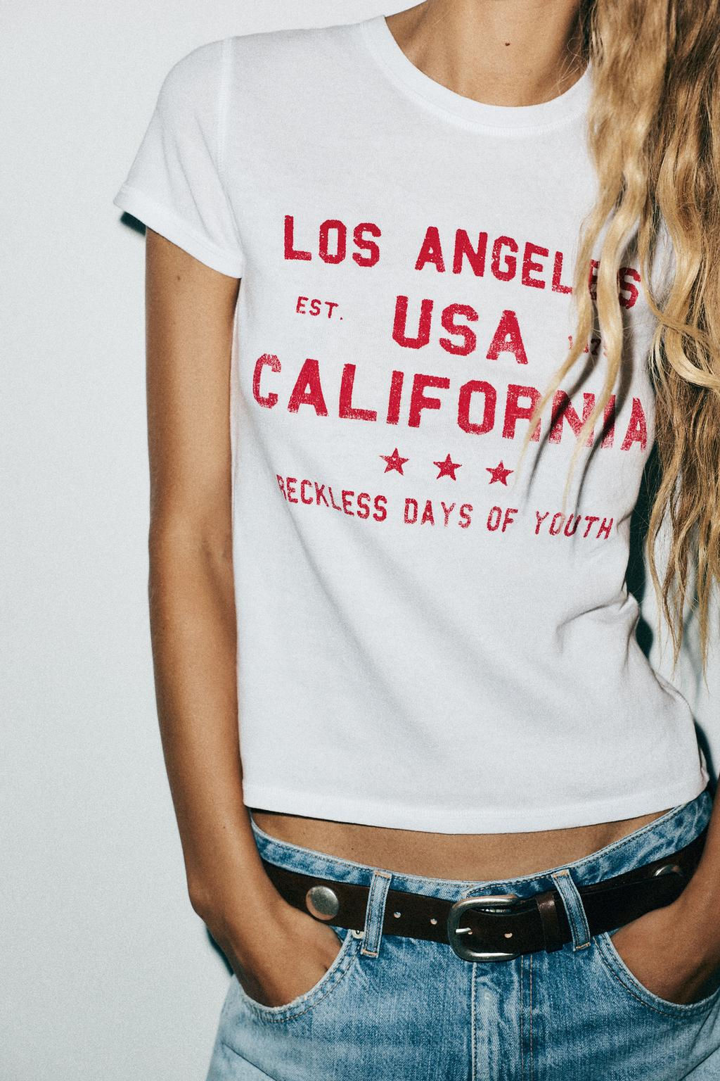 WASHED-EFFECT T-SHIRT - Zara фото 9