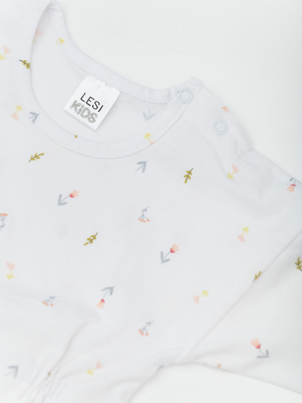 Комбинезон для девочки с длиным рукавом 2шт., бел/роз - Lesi kids фото 13