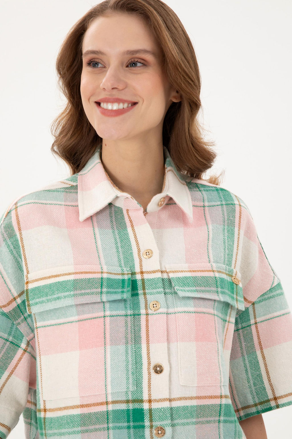 Женская рубашка лососевого цвета с длинным рукавом Неожиданная скидка в корзине - U.s. polo assn фото 2