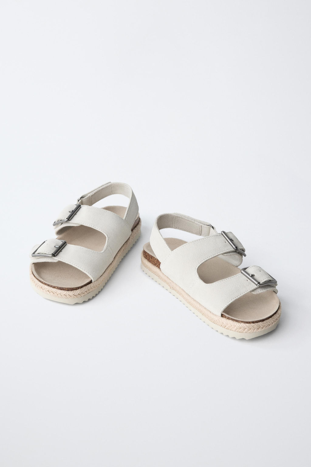 SANDALIA HEBILLAS PIEL / Blanco Crudo - Zara фото 3