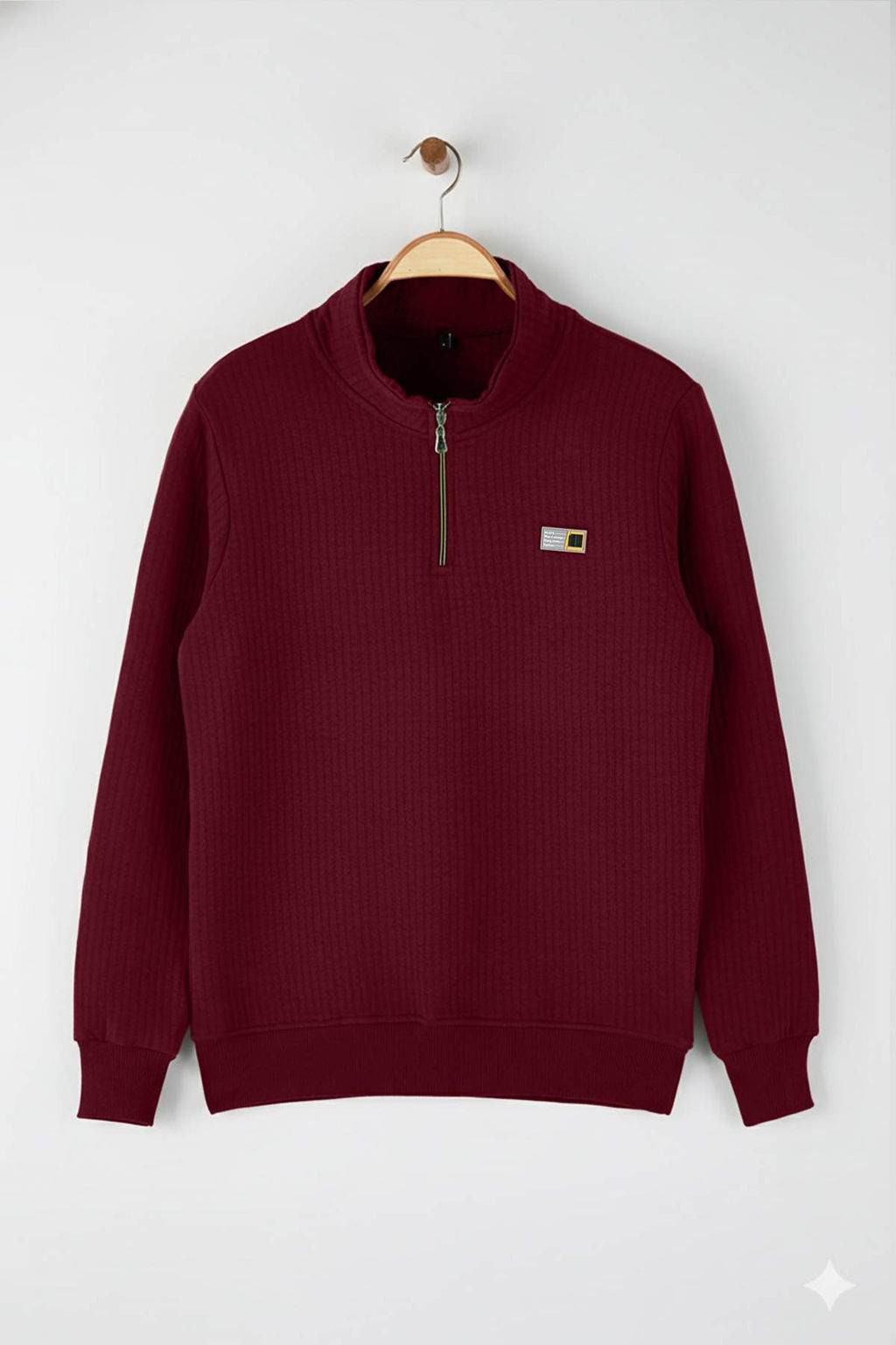 Siyah Regular/Normal Kesim Dokulu Etiket Detayl? Fermuarl? Sweatshirt TMNAW26SW00062 - Trendyolmilla фото 10