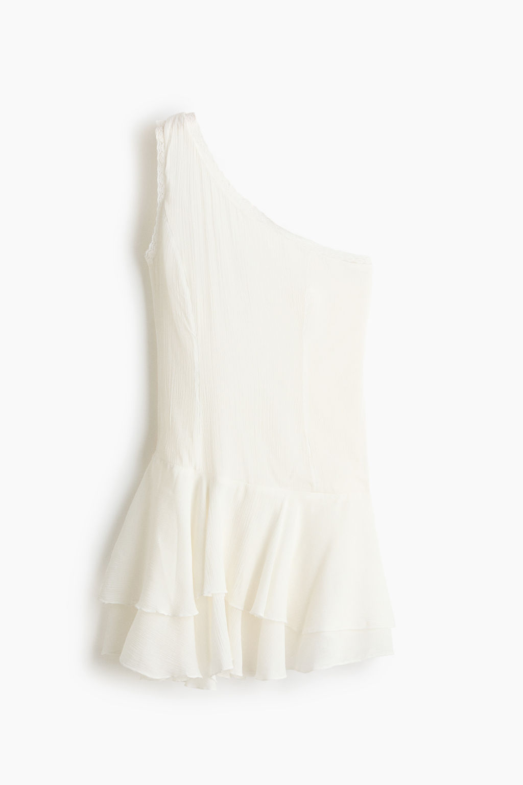 Vestido de un hombro con falda de volantes - H&m фото 2