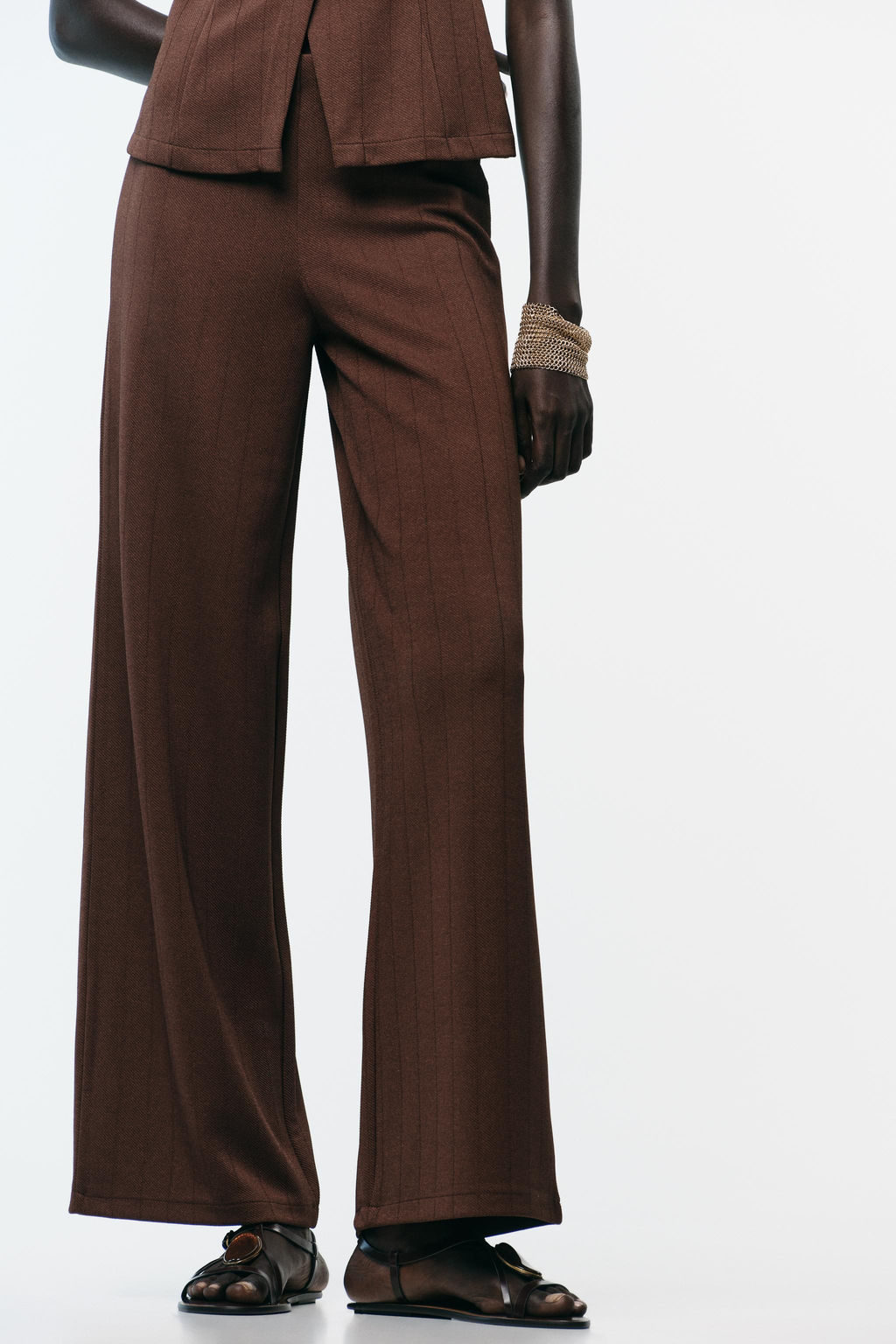 WIDE TWILL TROUSERS - Zara фото 2