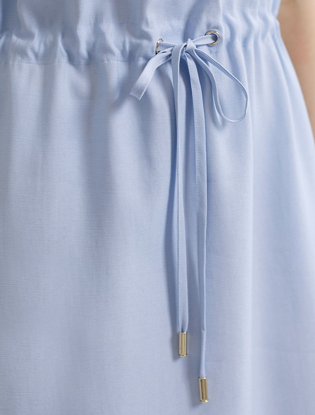 Платье-рубашка с кулиской на талии из плотного лиоцелла - Vilatte фото 2
