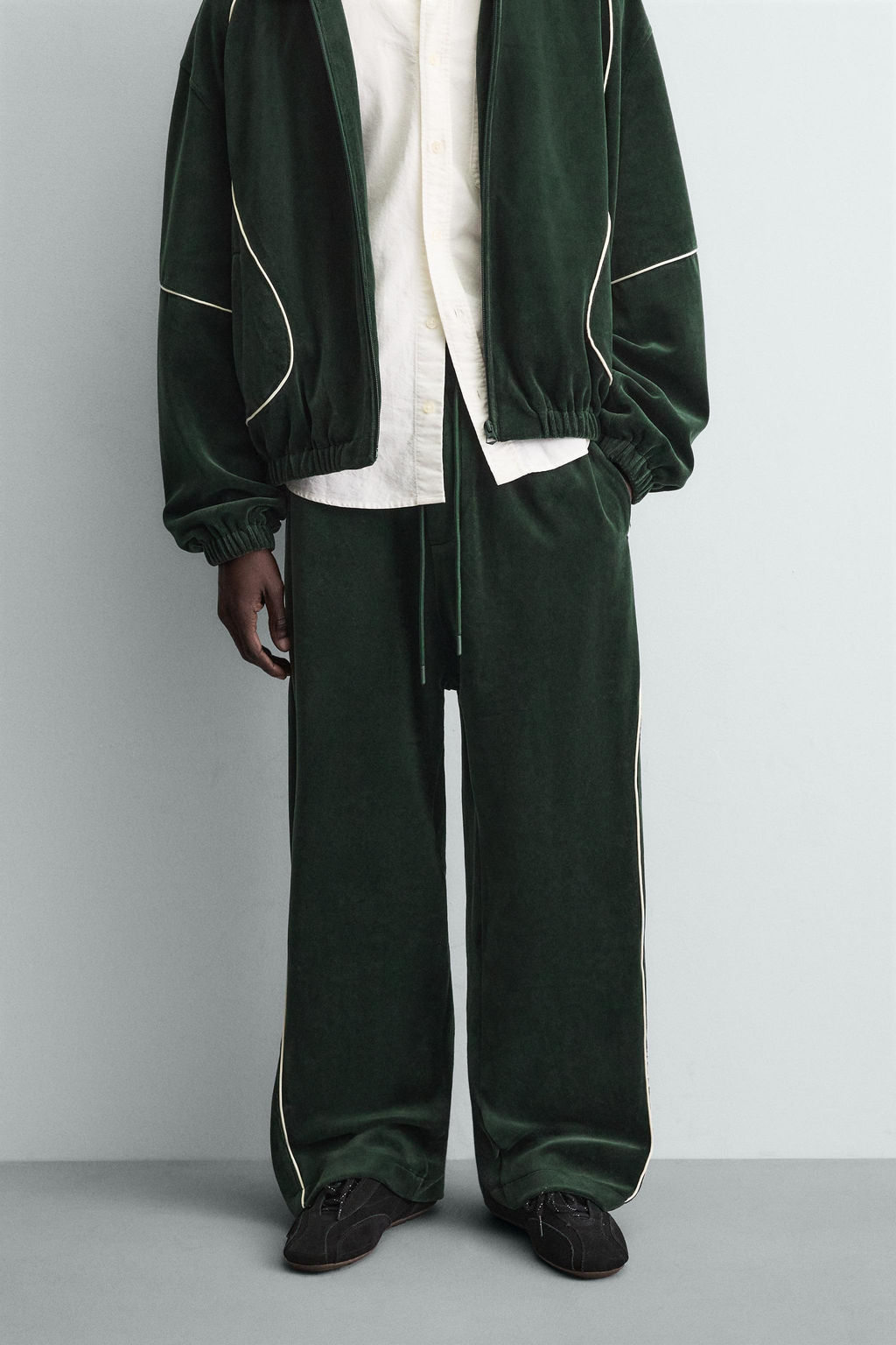 VELOUR TROUSERS WITH TRIMS - Zara фото 2