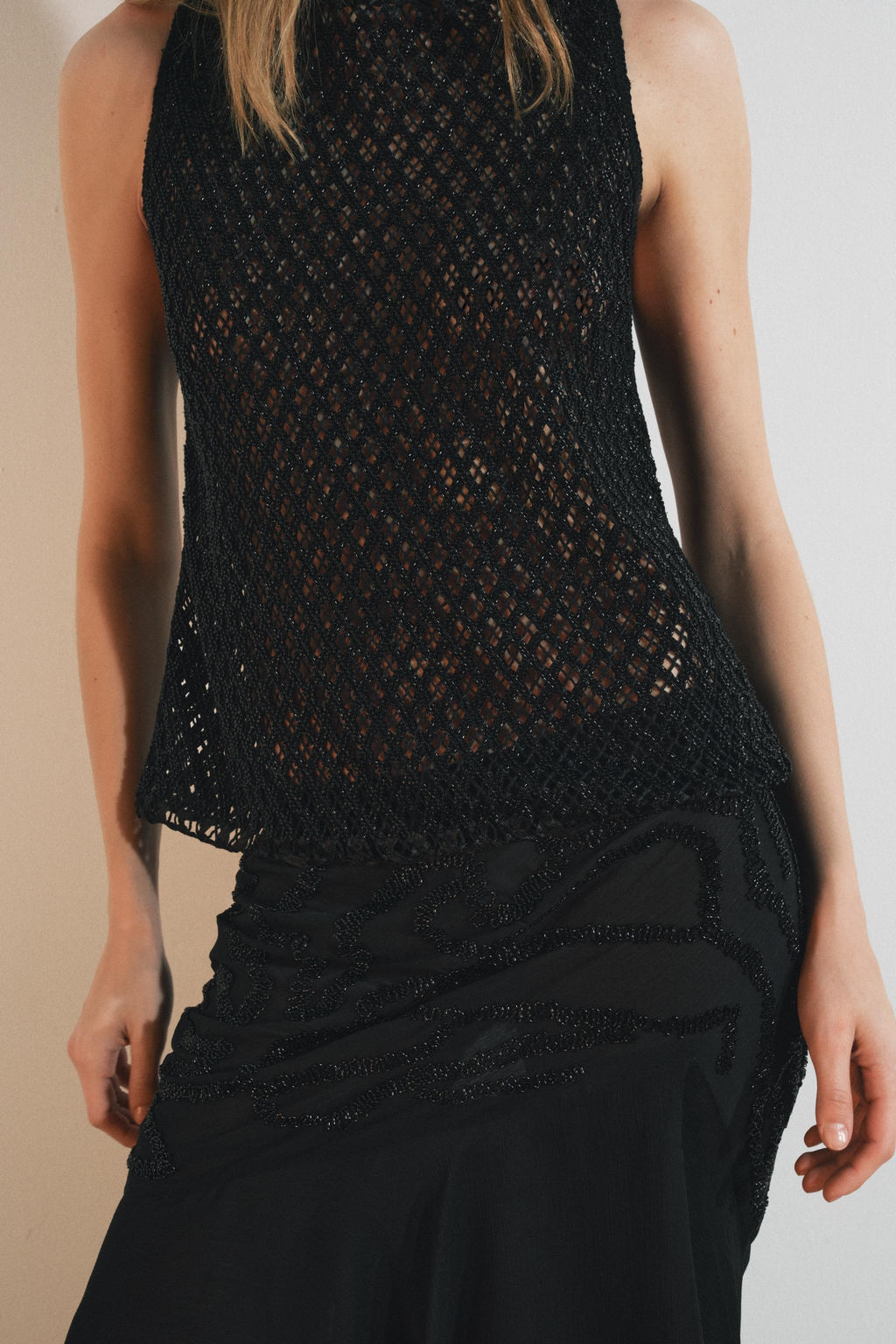TEXTURED LACE KNIT BEADED TOP - Zara фото 3