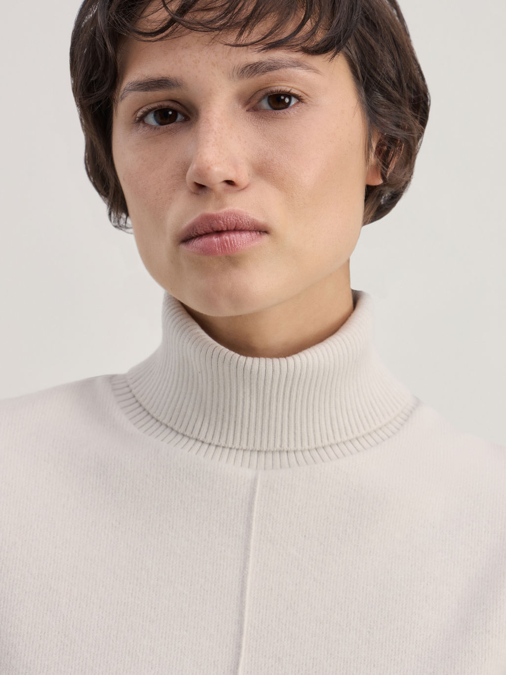 Топ с высоким воротником из хлопка / Zarina  фото 7