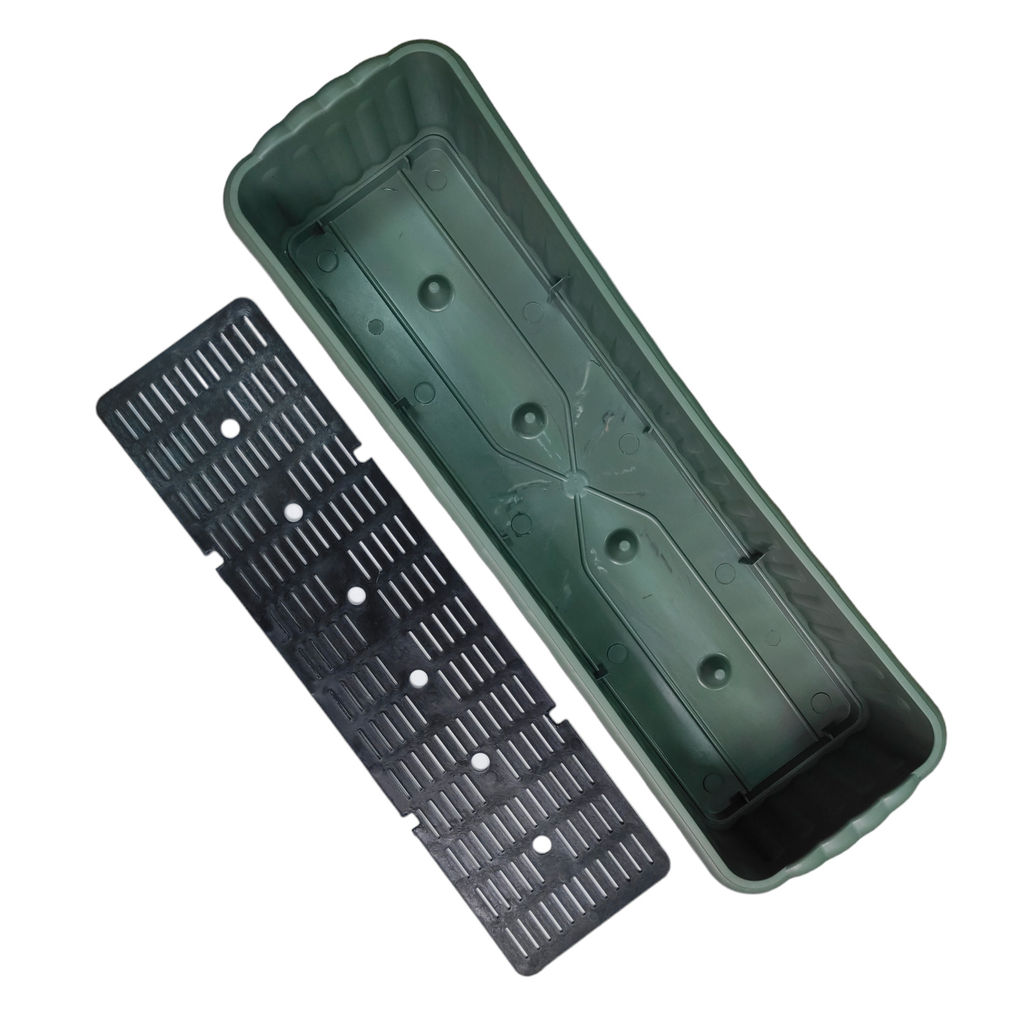 Комплект для рассады 61х19х12см (14 горшков со съем.дном 400мл, ящик, дрен.решетка) (пластик) цветн.