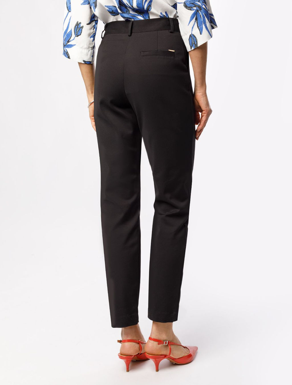 Брюки из плотной эластичной ткани из хлопка с нейлоном