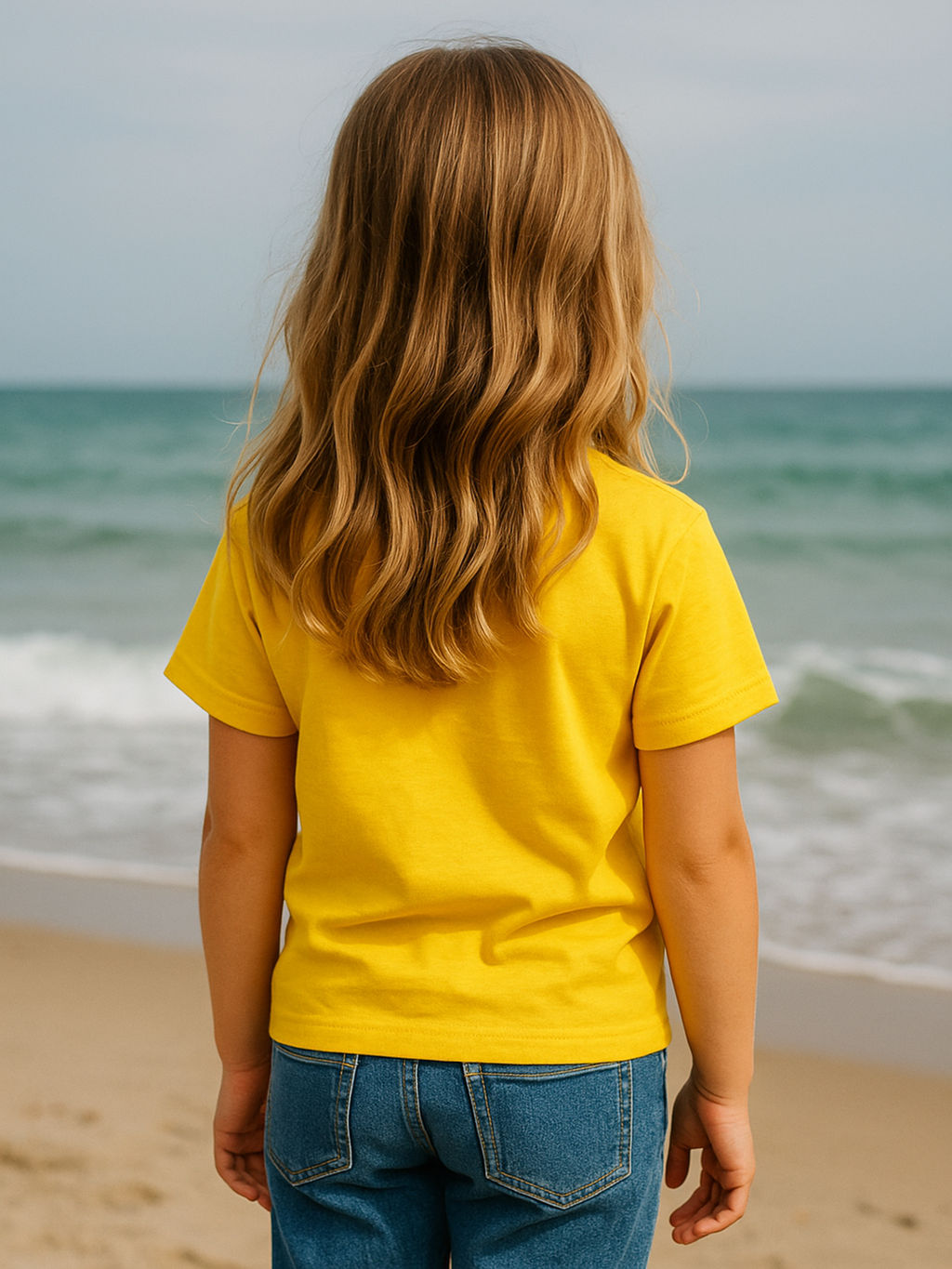 Футболка детская желтая
