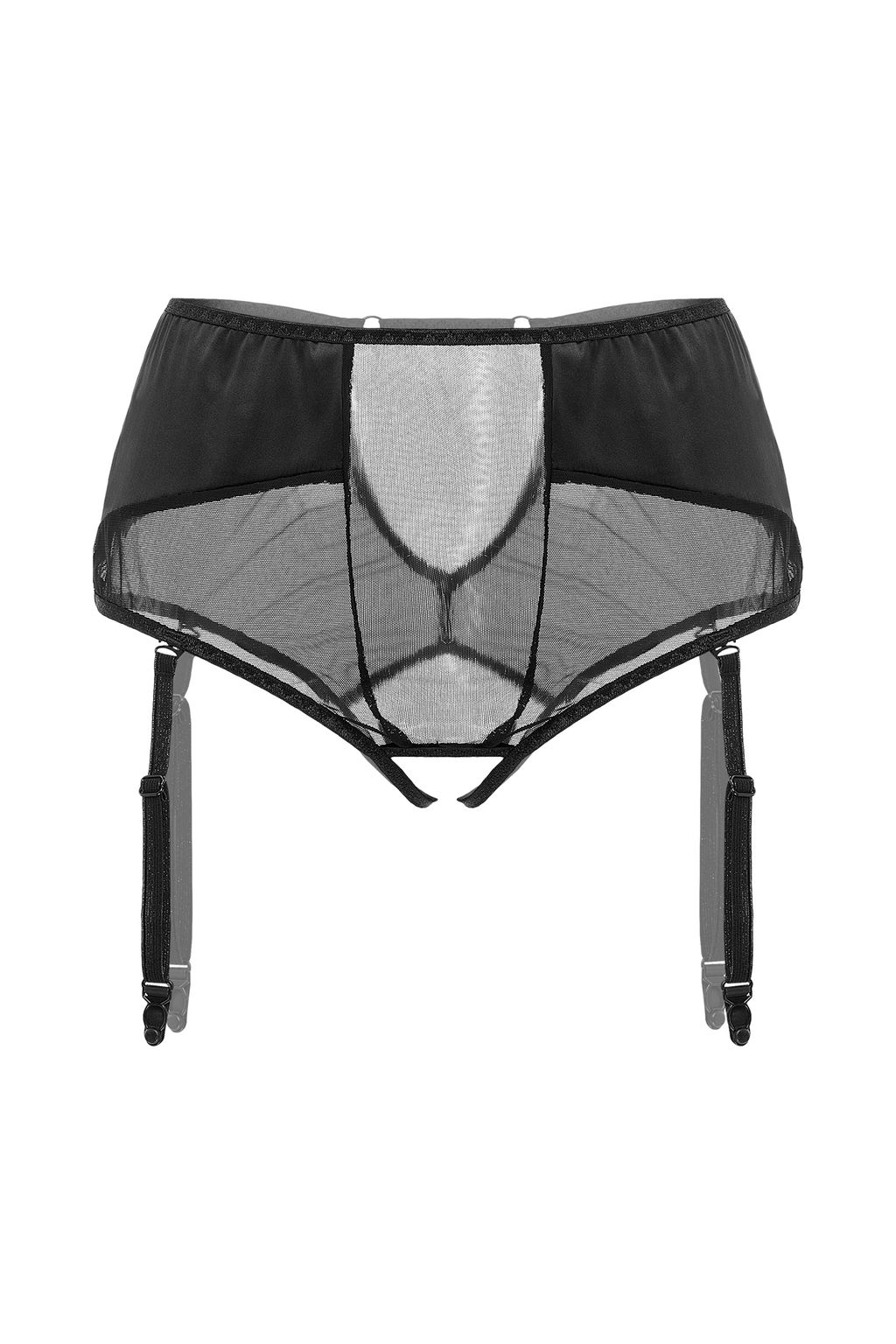 Эротические трусики-пояс для чулок Waname Elegance с высокой посадкой черные (42-44) - Waname apparel фото 14