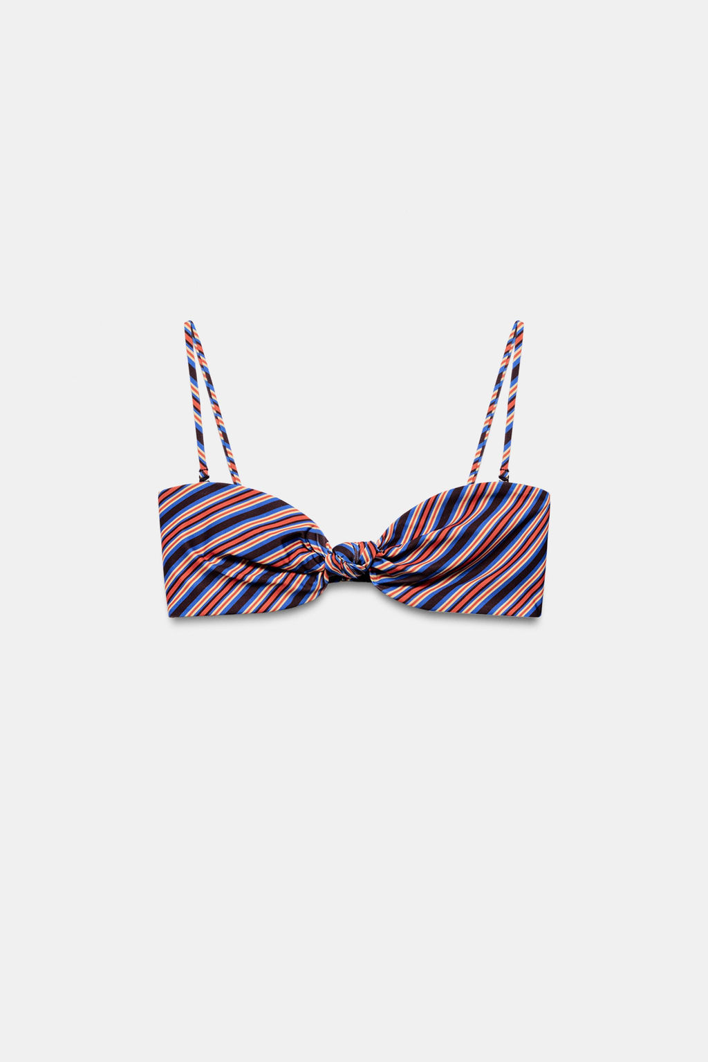 TOP BIKINI RAYAS NUDO / Azul - Zara фото 6