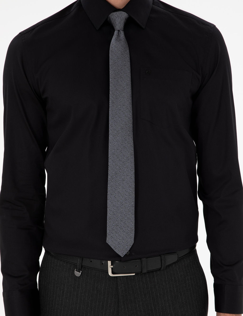 Siyah Regular Fit Uzun Kollu Basic G_mlek