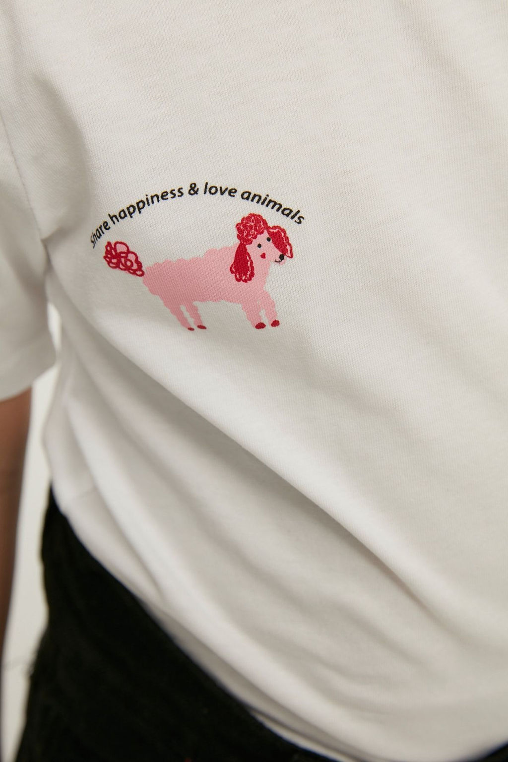 Beyaz K?z Cocuk %100 Pamuk Hayvan Bask?l? Regular/Normal Kal?p K?sa Kol Orme T-Shirt TKDSS24TS00046 - Trendyolmilla фото 6