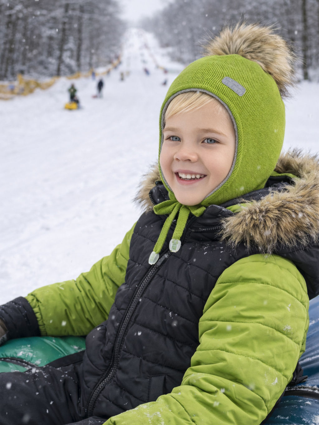 Шапка детская горох